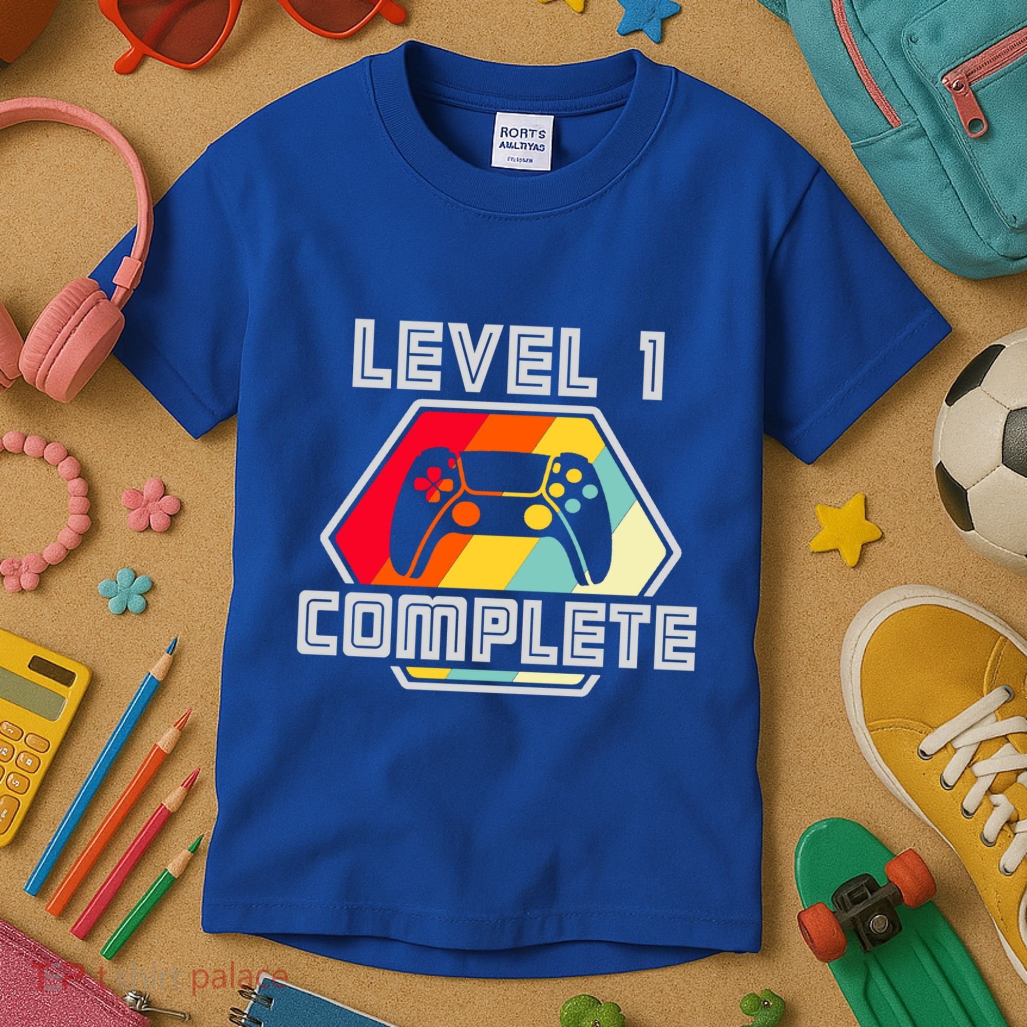Level 1 Complete 1 Anniversary 1st Wedding Anniversary Gamer Gift Kids T-Shirt