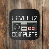 Level 17 Complete 17 Year 17th Wedding Anniversary Coaster thumb 0