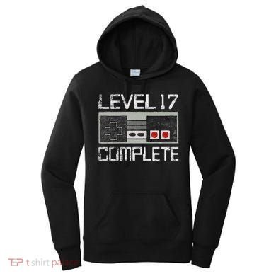 Level 17 Complete 17 Year 17th Wedding Anniversary Women's Hoodie