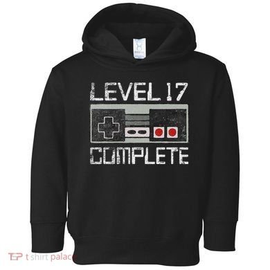 Level 17 Complete 17 Year 17th Wedding Anniversary Toddler Hoodie