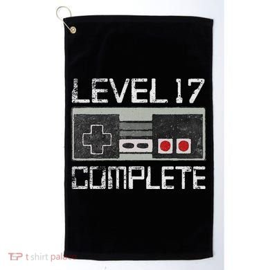 Level 17 Complete 17 Year 17th Wedding Anniversary Golf Towel