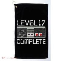 Level 17 Complete 17 Year 17th Wedding Anniversary Golf Towel thumb 0