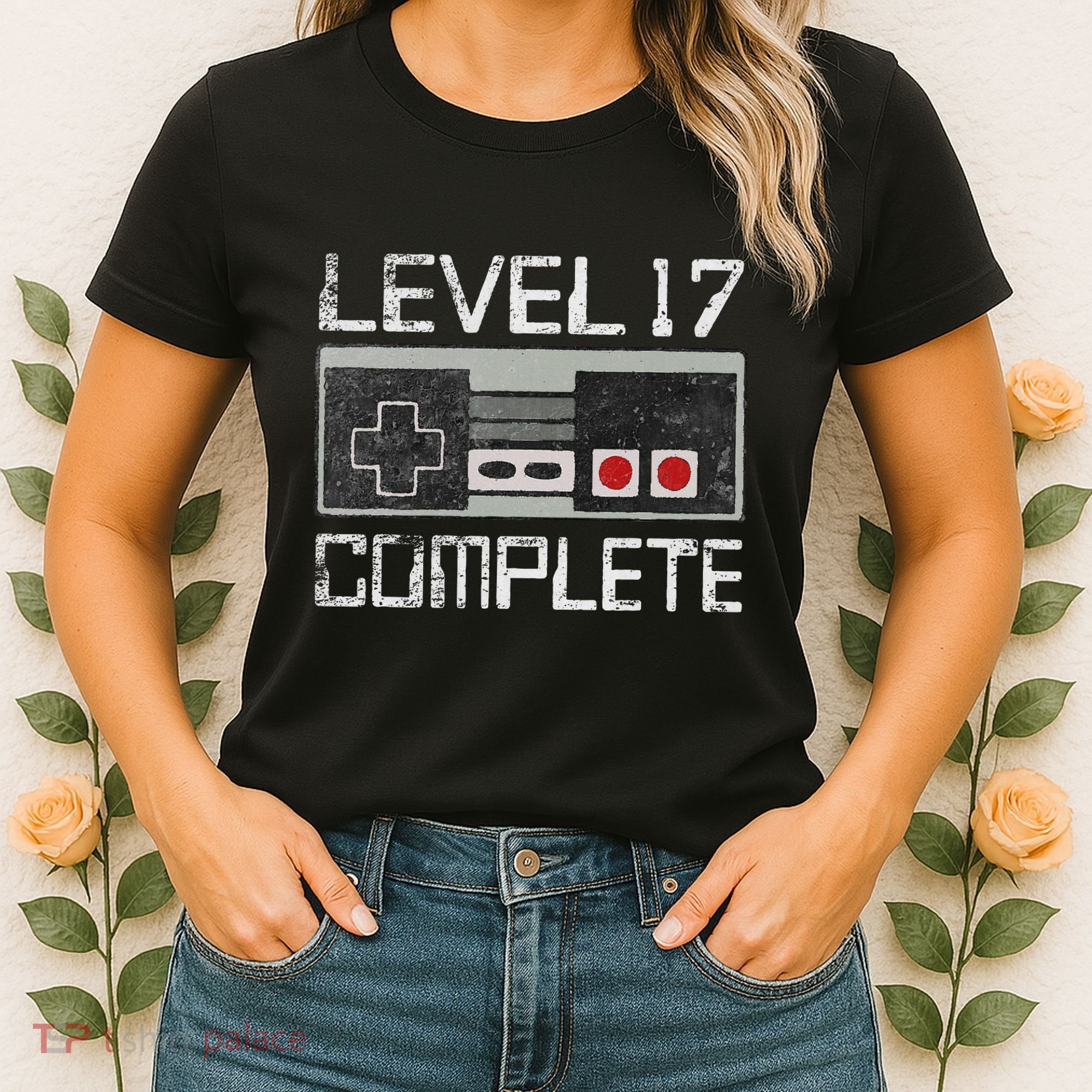 Level 17 Complete 17 Year 17th Wedding Anniversary Women's T-Shirt