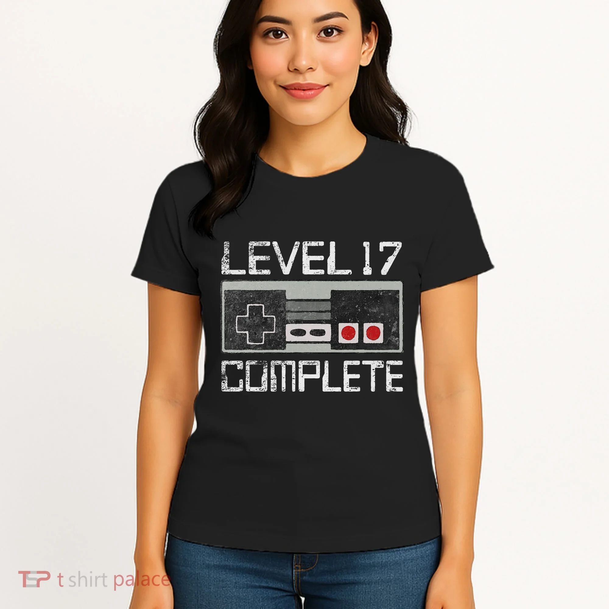 Level 17 Complete 17 Year 17th Wedding Anniversary Women's T-Shirt