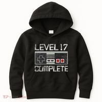Level 17 Complete 17 Year 17th Wedding Anniversary Kids Hoodie thumb 0