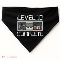 Level 10 Complete 10 Year 10th Wedding Anniversary For Him USA-Made Doggie Bandana thumb 0