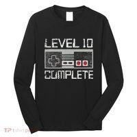 Level 10 Complete 10 Year 10th Wedding Anniversary For Him Long Sleeve Shirt thumb 0