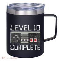 Level 10 Complete 10 Year 10th Wedding Anniversary For Him 12oz Stainless Steel Coffee Mug thumb 0
