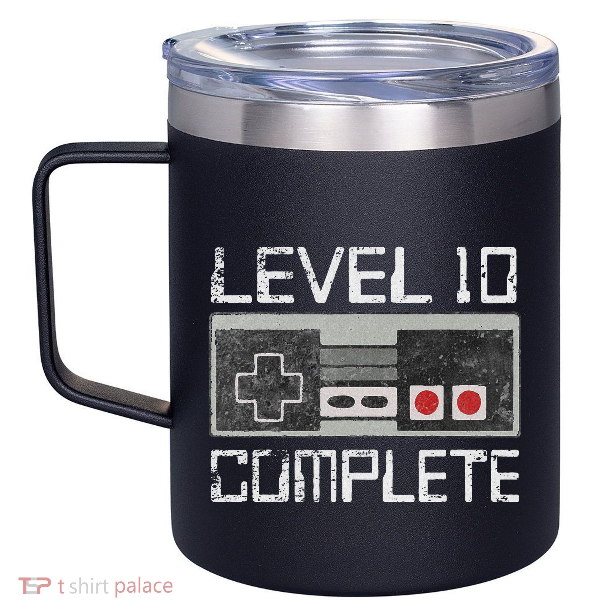 Level 10 Complete 10 Year 10th Wedding Anniversary For Him 12oz Stainless Steel Coffee Mug