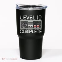 Level 10 Complete 10 Year 10th Wedding Anniversary For Him Tumbler thumb 0