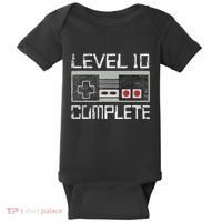 Level 10 Complete 10 Year 10th Wedding Anniversary For Him Baby Bodysuit thumb 0