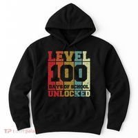 Level 100 Days Of School Unlocked Funny School Hoodie thumb 0