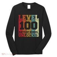 Level 100 Days Of School Unlocked Funny School Long Sleeve Shirt thumb 0