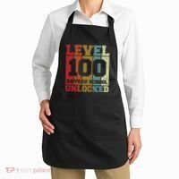 Level 100 Days Of School Unlocked Funny School Apron thumb 2