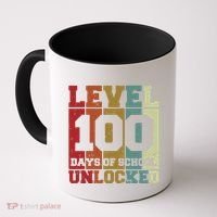 Level 100 Days Of School Unlocked Funny School Coffee Mug thumb 0