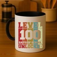 Level 100 Days Of School Unlocked Funny School Coffee Mug thumb 4