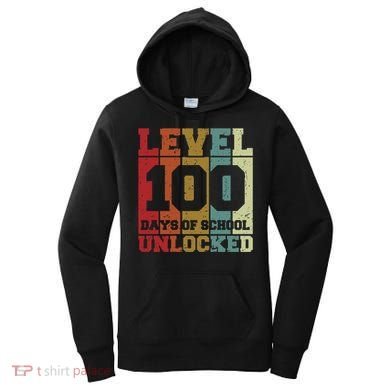 Level 100 Days Of School Unlocked Funny School Women's Hoodie