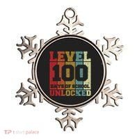 Level 100 Days Of School Unlocked Funny School Ornament thumb 0