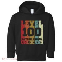 Level 100 Days Of School Unlocked Funny School Toddler Hoodie thumb 0
