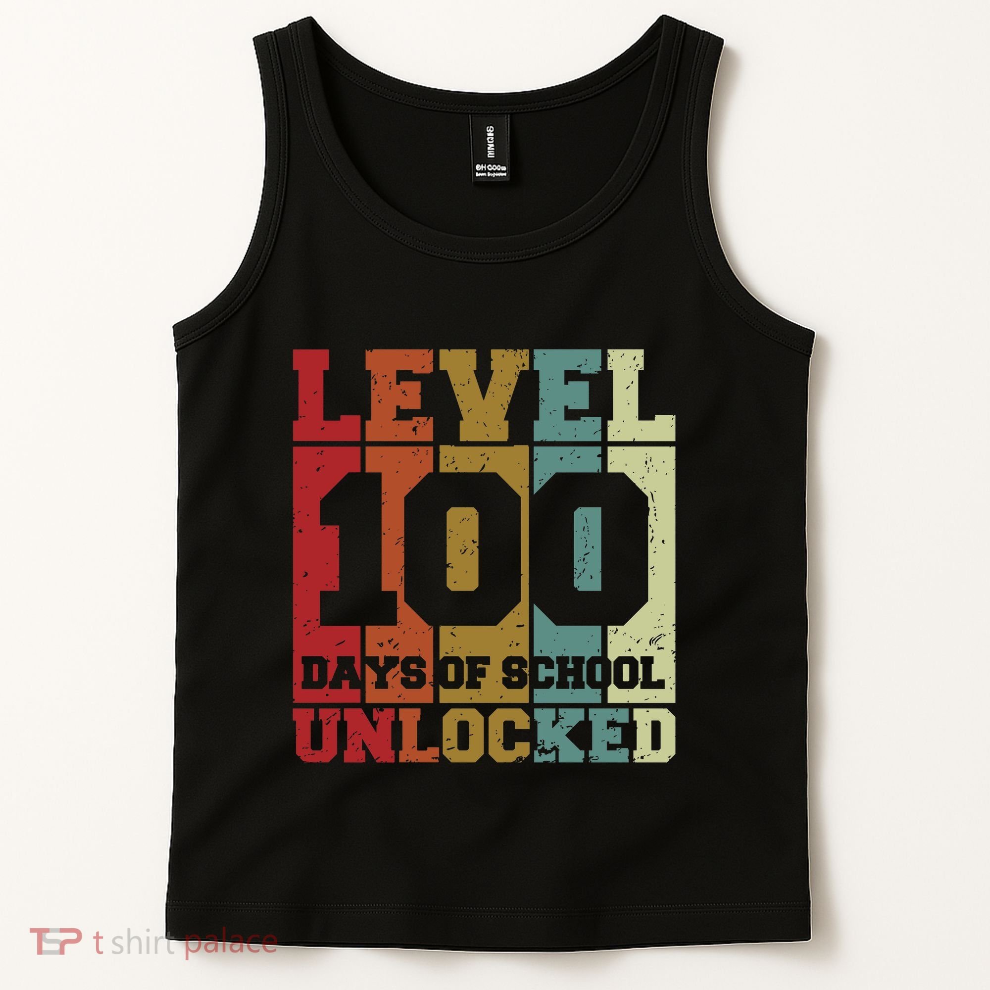 Level 100 Days Of School Unlocked Funny School Tank Top