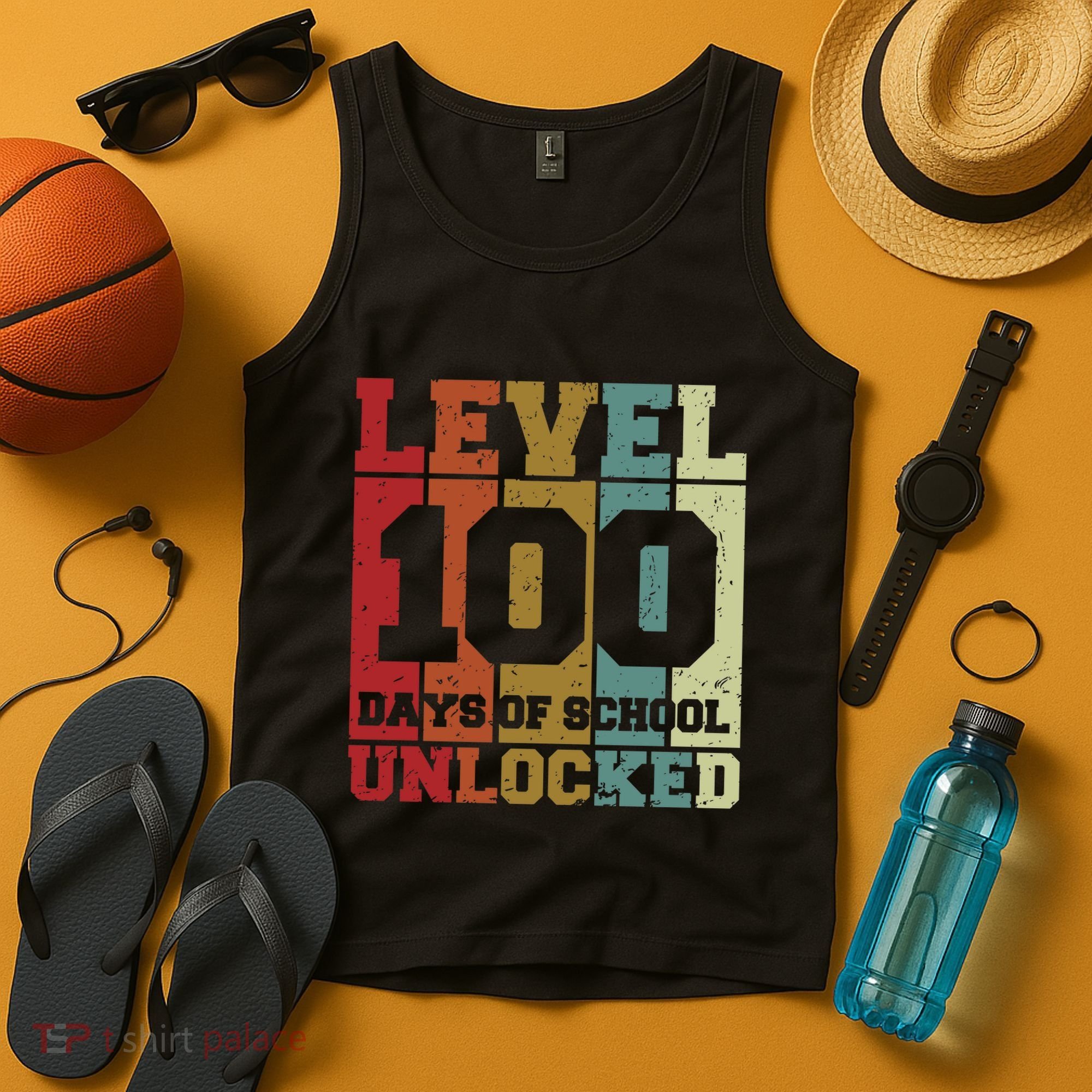 Level 100 Days Of School Unlocked Funny School Tank Top