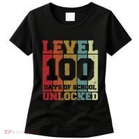 Level 100 Days Of School Unlocked Funny School Women's T-Shirt thumb 0