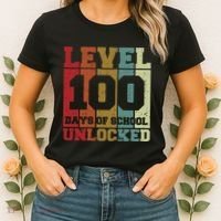 Level 100 Days Of School Unlocked Funny School Women's T-Shirt thumb 2