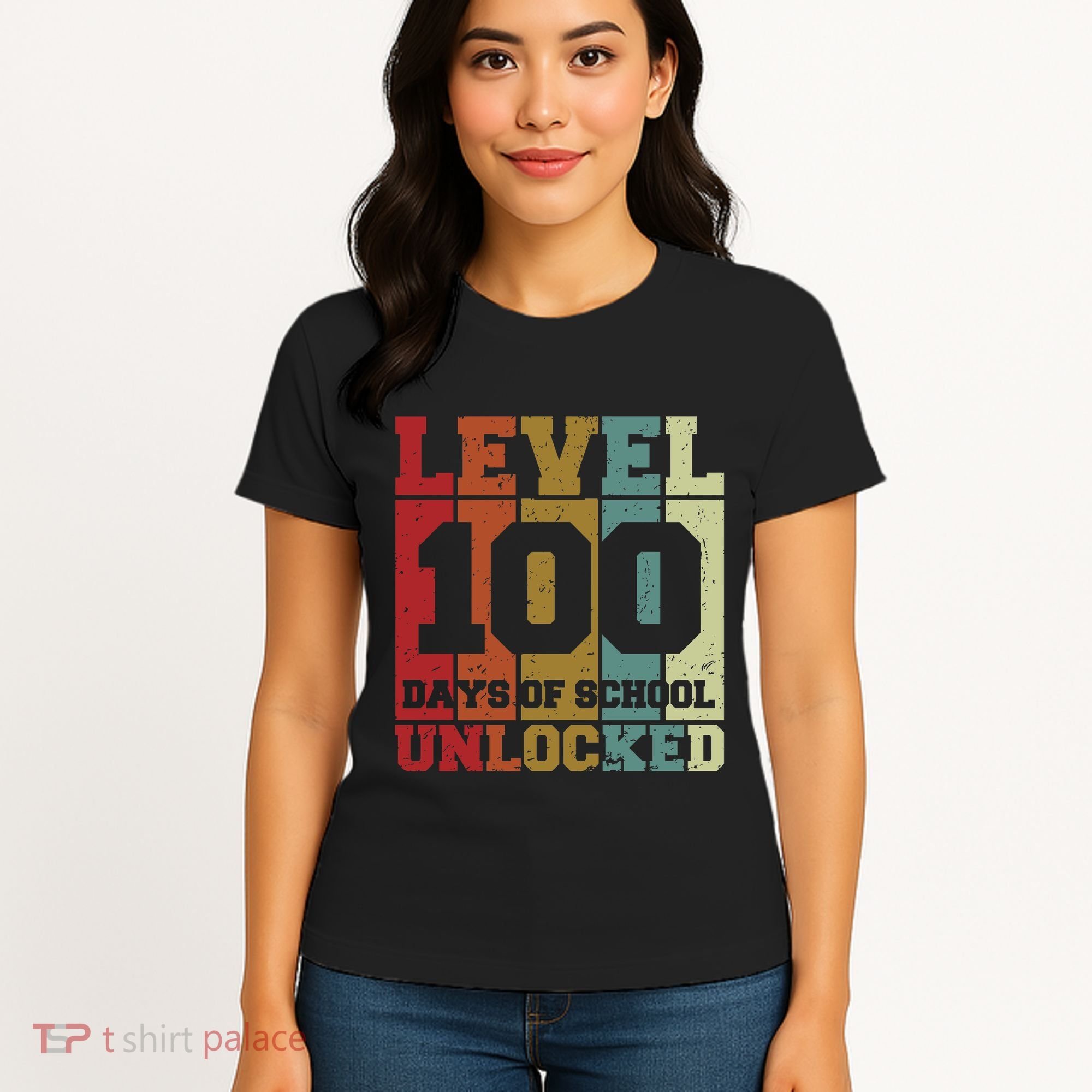 Level 100 Days Of School Unlocked Funny School Women's T-Shirt