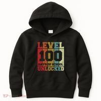 Level 100 Days Of School Unlocked Funny School Kids Hoodie thumb 0