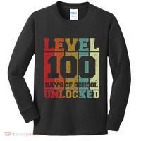 Level 100 Days Of School Unlocked Funny School Kids Long Sleeve Shirt thumb 0
