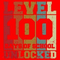 Level 100 Days Of School Unlocked Funny School Santa Hat thumb 1