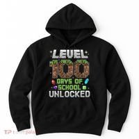 Level 100 Days Of School Unlock Gamer 100th Day Hoodie thumb 0