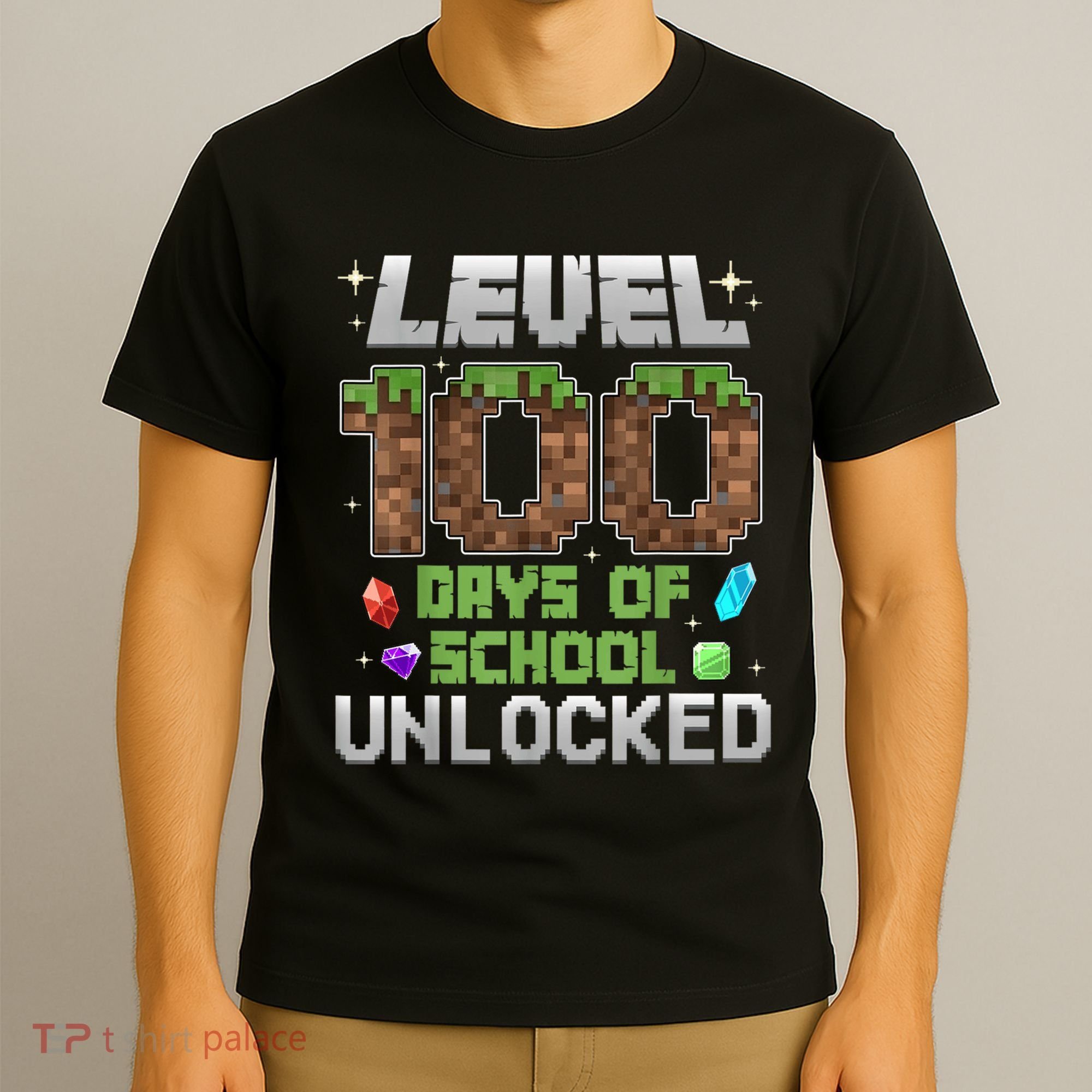 Level 100 Days Of School Unlock Gamer 100th Day T-Shirt