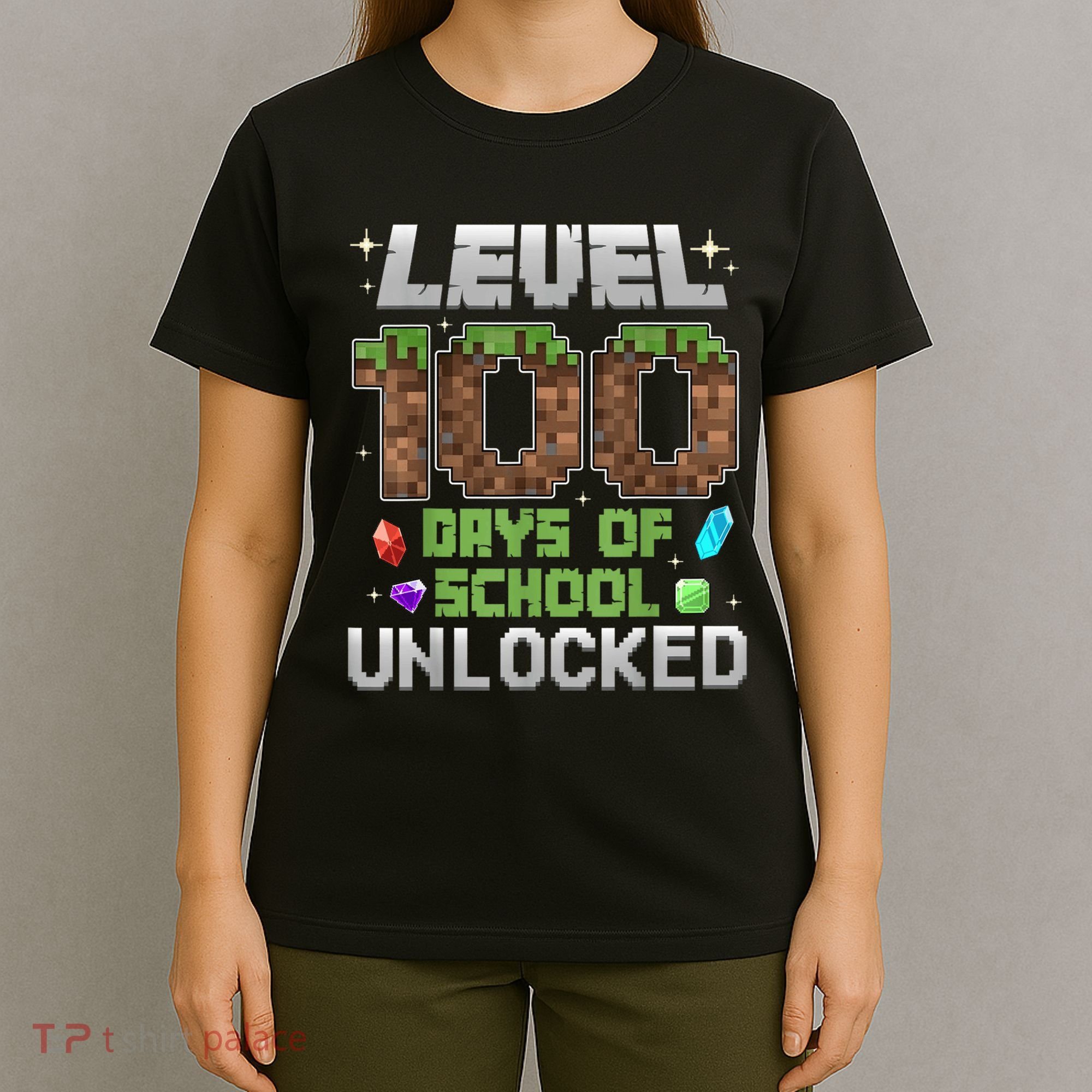 Level 100 Days Of School Unlock Gamer 100th Day T-Shirt