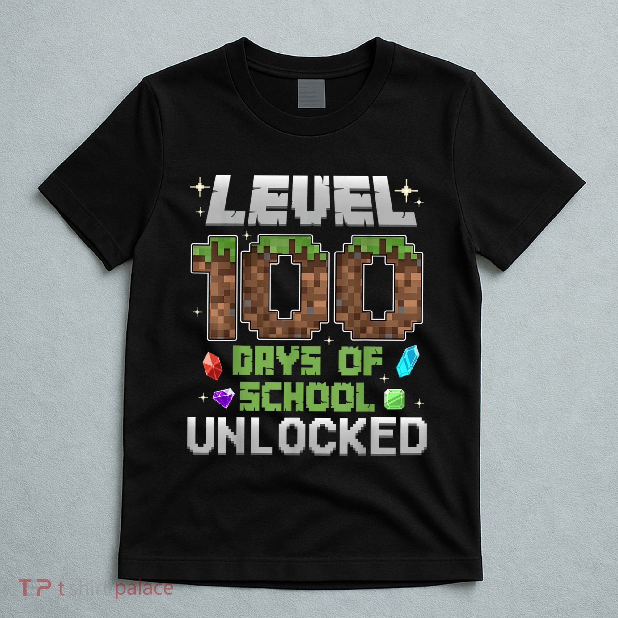 Level 100 Days Of School Unlock Gamer 100th Day T-Shirt