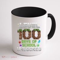 Level 100 Days Of School Unlock Gamer 100th Day Coffee Mug thumb 1