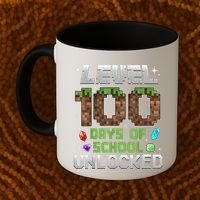 Level 100 Days Of School Unlock Gamer 100th Day Coffee Mug thumb 2