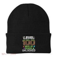 Level 100 Days Of School Unlock Gamer 100th Day Beanie thumb 0
