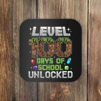 Level 100 Days Of School Unlock Gamer 100th Day Coaster thumb 0