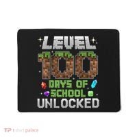 Level 100 Days Of School Unlock Gamer 100th Day Mousepad thumb 0