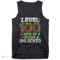 Level 100 Days Of School Unlock Gamer 100th Day Tank Top thumb 0