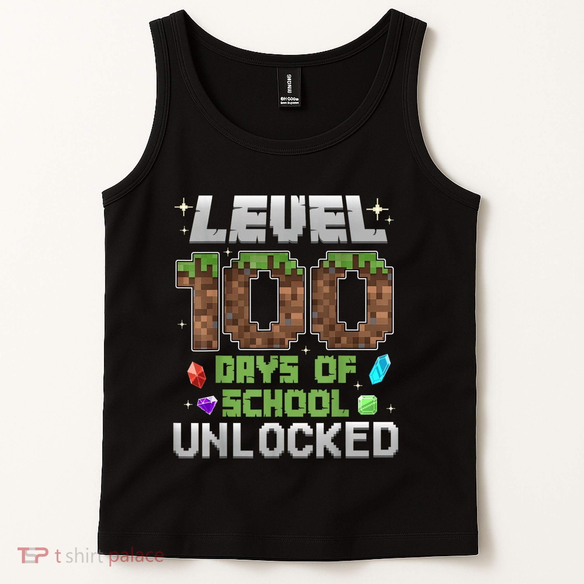 Level 100 Days Of School Unlock Gamer 100th Day Tank Top