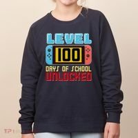 Level 100 Day Of School Unlocked Women's Sweatshirt thumb 0