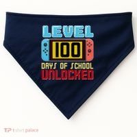 Level 100 Day Of School Unlocked USA-Made Doggie Bandana thumb 0