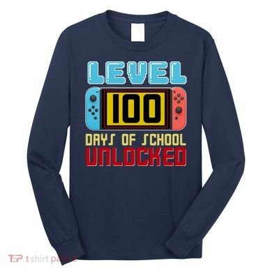Level 100 Day Of School Unlocked Long Sleeve Shirt