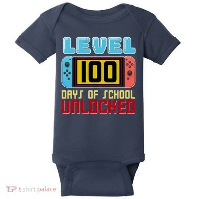 Level 100 Day Of School Unlocked Baby Bodysuit
