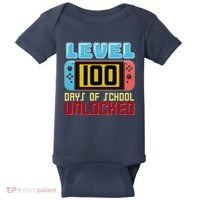 Level 100 Day Of School Unlocked Baby Bodysuit thumb 0