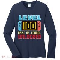 Level 100 Day Of School Unlocked Women's Long Sleeve Shirt thumb 0
