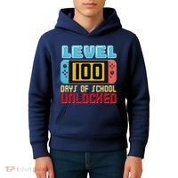 Level 100 Day Of School Unlocked Kids Hoodie thumb 4