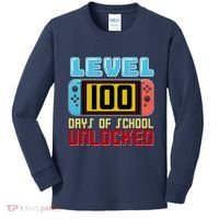Level 100 Day Of School Unlocked Kids Long Sleeve Shirt thumb 0